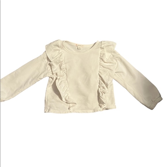 Crewcuts white ruffle sweatshirt - Picture 2 of 3